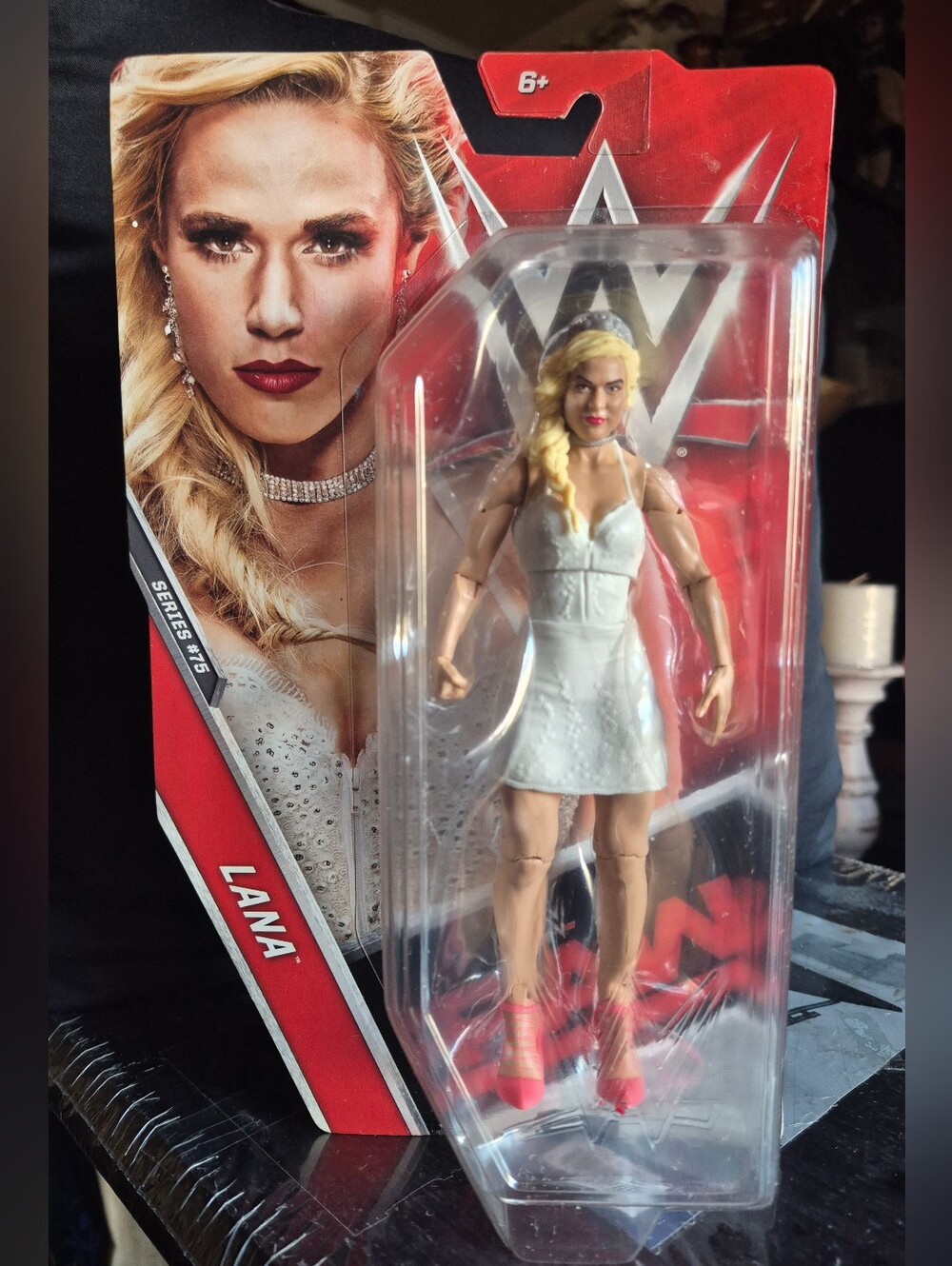 Lana WWE Womans Wrestling Action Figure in White Dress - Series #75 RARE! 🔥